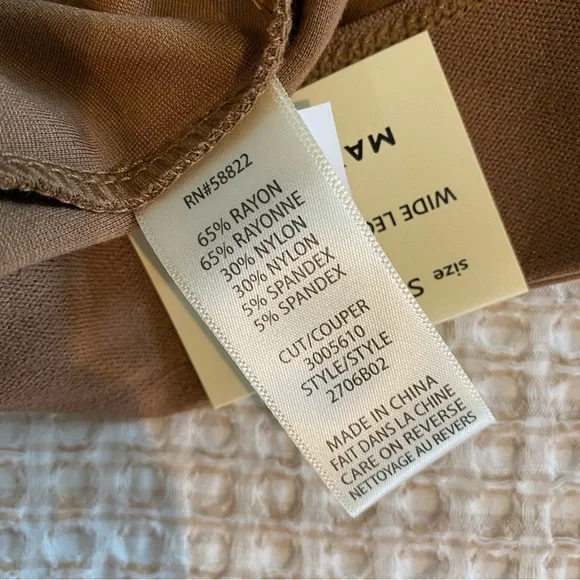 Max Studio London Chocolate Wide-Leg Sailor Womens Pants Trousers | Size S - Picture 11 of 12